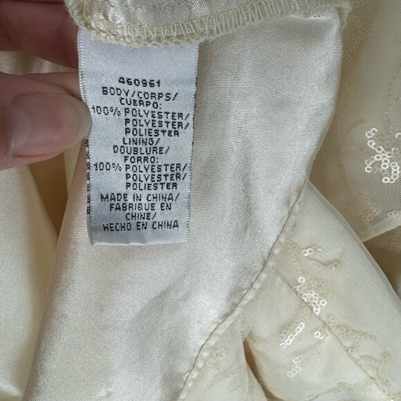 Jill Stuart Women’s 6 Sequin Ivory Mini Fit & Flare Dress - Picture 9 of 10